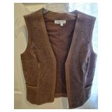 Coldwater Creek embossed leather vest