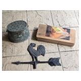Cast Ir9n Rooster Vain Cedar Planks Galvanized Etc