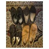4 pair of woman size 7 1/2 shoes Some leather