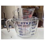 3 measuring cups 1 is Pyrex