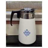 Vintage Corning Ware Blue Flower Coffee Pot