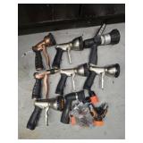 Estate lot of water hose nozzles
