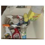 Bucket of Stain Removers Clorox Wipes Cleaners