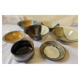 Lot of pottery bowls