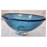Blown glass bowl signed by artist