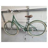 Vintage Public Green Bicycle