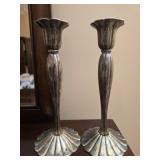 Pair of Godinger Silver plated candle stick