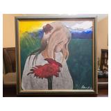 Mixed media on canvas painting