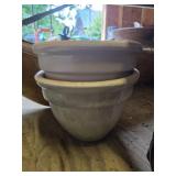 Pair of white ceramic planters