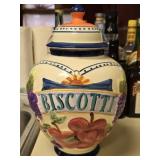 Biscotti Ceramic Cannister w Lid
