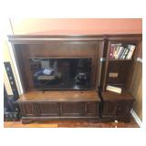 Large 4 piece wood entertain center