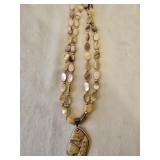 Mother of pearl necklace by Lucas Lameth