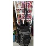 Orbit golf bag with club rods