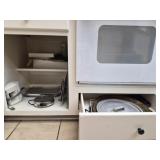 Cabinet lot cast iron pizza pan electric warmers