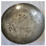 Hammered aluminum bowl
