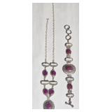 Sterling Silver Ruby & Mother Of Pearl Jewelry