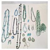 Estate Lot of Turquoise Costume Jewelry
