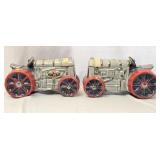 Lot of 2 Ezra Brooks Bourbon Wagon Decanters