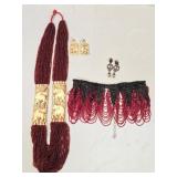 Beaded Choker Necklace & Elephant Necklace Set