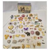 Estate Lot of Beautiful Costume Jewelry Brooches