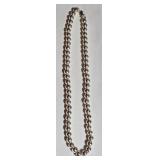 Sterling Silver Beaded Necklace 48.7 grams
