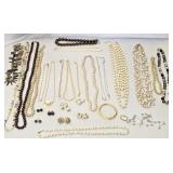 Estate Lot of Misc Pearls & More Costume Jewelry