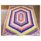 Handmade Hexagon or Honeycomb Quilt