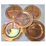 5 Federal glass divided dinner plates Normandie