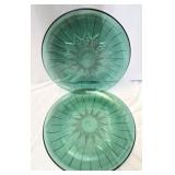 Anchor Hocking Canfield Emerald Glass Plates