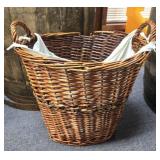Rattan Decorative Basket with Linen Insert