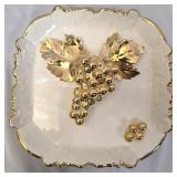 vintage Italian ceramic or porcelain square plate