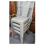 Set of 4 metal industrial style chairs