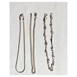 Lot of 3 Sterling Silver Anklets Jewlery 13.2 g