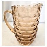 American Fostoria Whitehall peach color pitcher