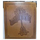 Vtg embossed hardcover scrapbook w mail post