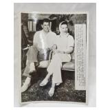 1952 Ronald Reagan & Nancy Davis Press Telephoto