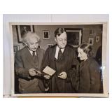 Vtg photo Albert Einstein wife Elsa & Dr. R Tolman