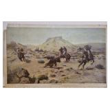 Vtg print  titled Capturing the Grizzly
