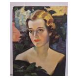 vintage 1930s style portrait print of a woman
