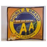 Double A Brand citrus crate label print