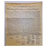 Replica United States Declaration of Independence