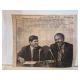 Vtg photo press Dr. Julian Nava and Wilson C.Riles
