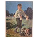Vtg print titled Whistling in the Dark