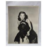 Vintage Photograph of Joan Bennett & Prized Poodle