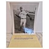 photo legendary pitcher Satchel Paige Signed