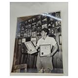 Vintage Photo of Ronald Reagan with Certificates