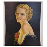 1940s style blonde pinup girl titled Rosebuds
