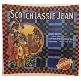 Vtg Scotch Lassie Jean citrus fruit crate print