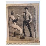 Vtg press photo pitcher Casey Cox & John Flaherty