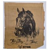Vtg lithograph print titled Sun Beau